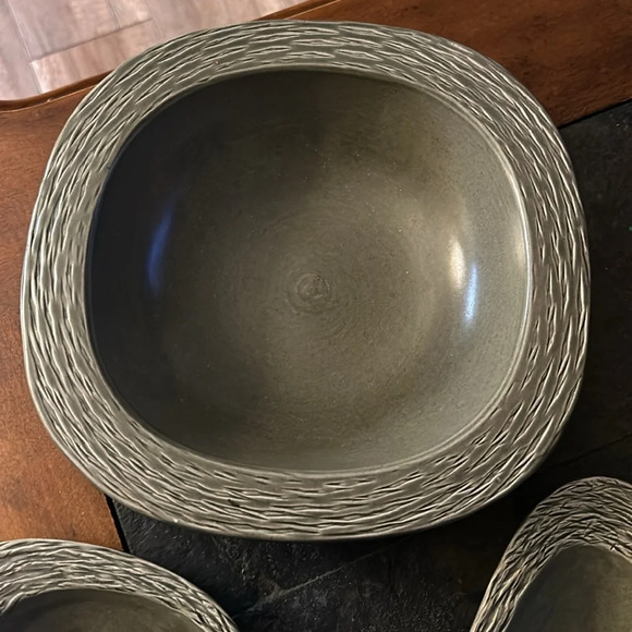 Vintage Swedish Töreboda Keramik set of 3 asymétrique bowl - Picture 2 of 6